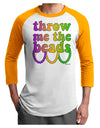 Throw Me The Beads - Mardi Gras Adult Raglan Shirt by TooLoud-TooLoud-White-Gold-X-Small-Davson Sales