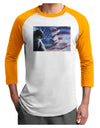 All American Cat Adult Raglan Shirt by TooLoud-TooLoud-White-Gold-X-Small-Davson Sales