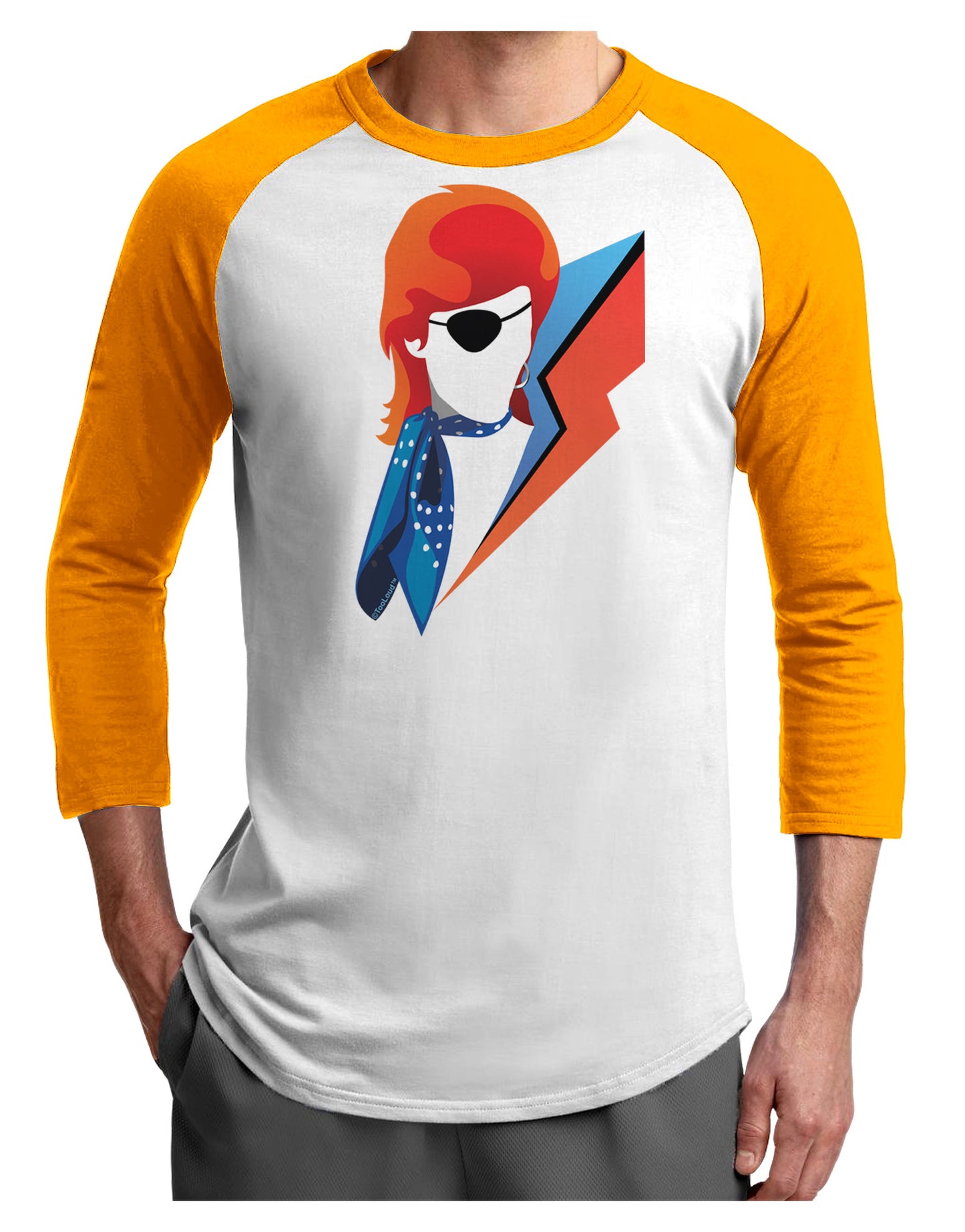 The Glam Rebel Adult Raglan Shirt-Raglan Shirt-TooLoud-White-Gold-X-Small-Davson Sales