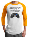 Gamer In Training Color Adult Raglan Shirt-TooLoud-White-Gold-X-Small-Davson Sales