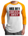 BACK OFF Keep 6 Feet Away Adult Raglan Shirt-Mens T-Shirt-TooLoud-White-Gold-X-Small-Davson Sales