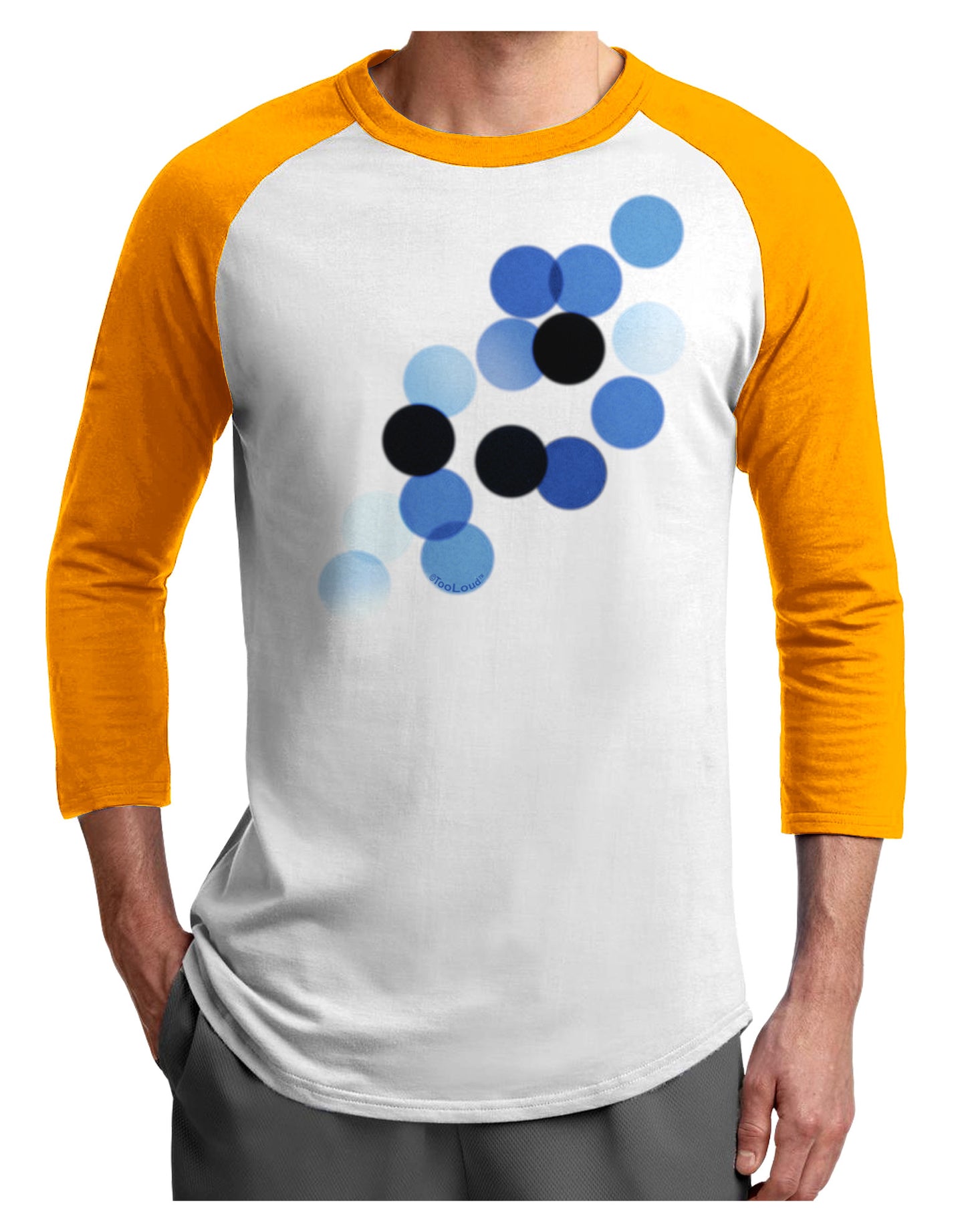 Inverted Bokeh Adult Raglan Shirt by-Raglan Shirt-TooLoud-White-Gold-X-Small-Davson Sales