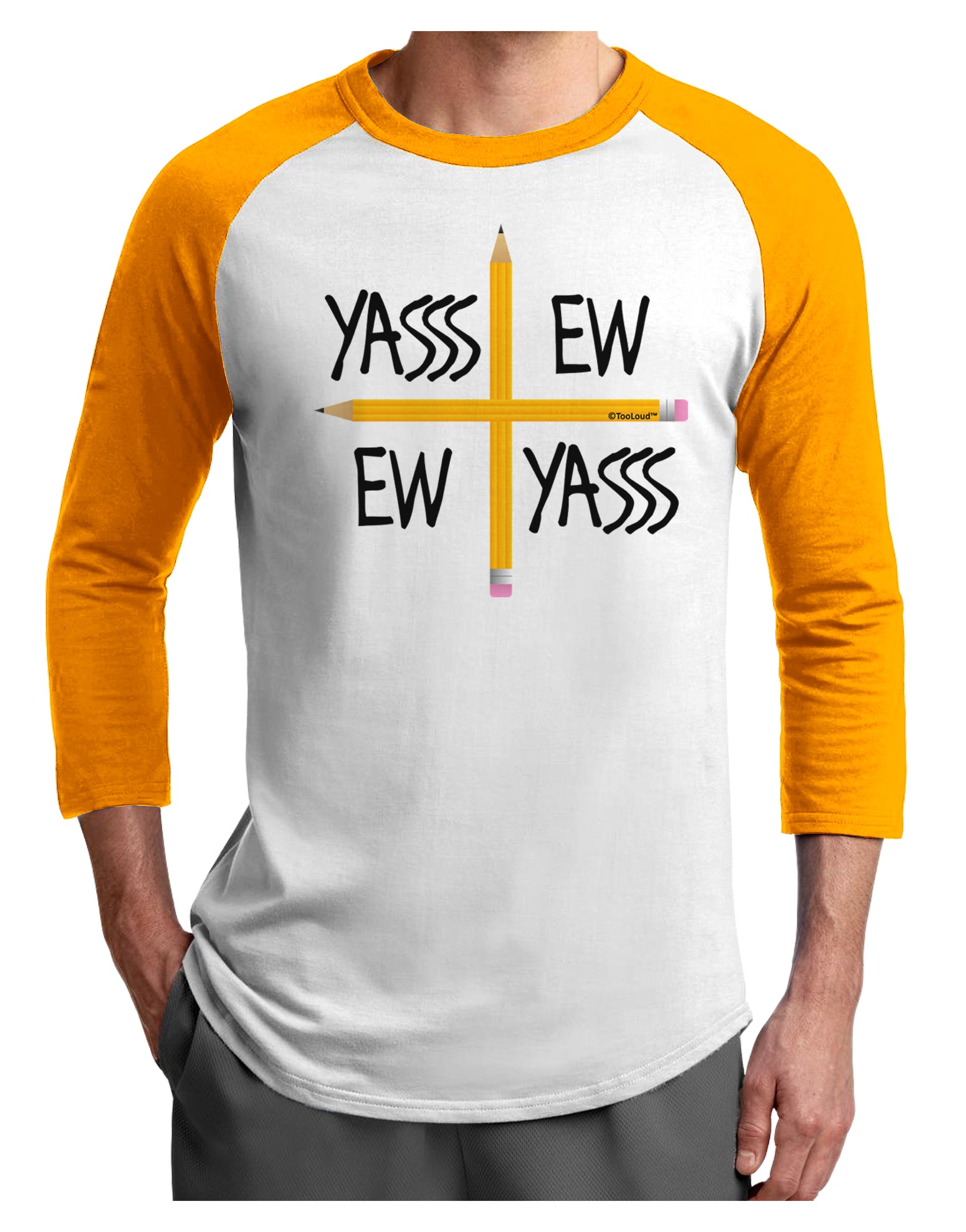 Charlie Charlie Challenge - Funny Adult Raglan Shirt-TooLoud-White-Gold-X-Small-Davson Sales