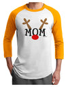 Matching Family Christmas Design - Reindeer - Mom Adult Raglan Shirt by TooLoud-TooLoud-White-Gold-X-Small-Davson Sales