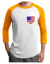 American Flag Faux Pocket Design Adult Raglan Shirt by TooLoud-TooLoud-White-Gold-X-Small-Davson Sales