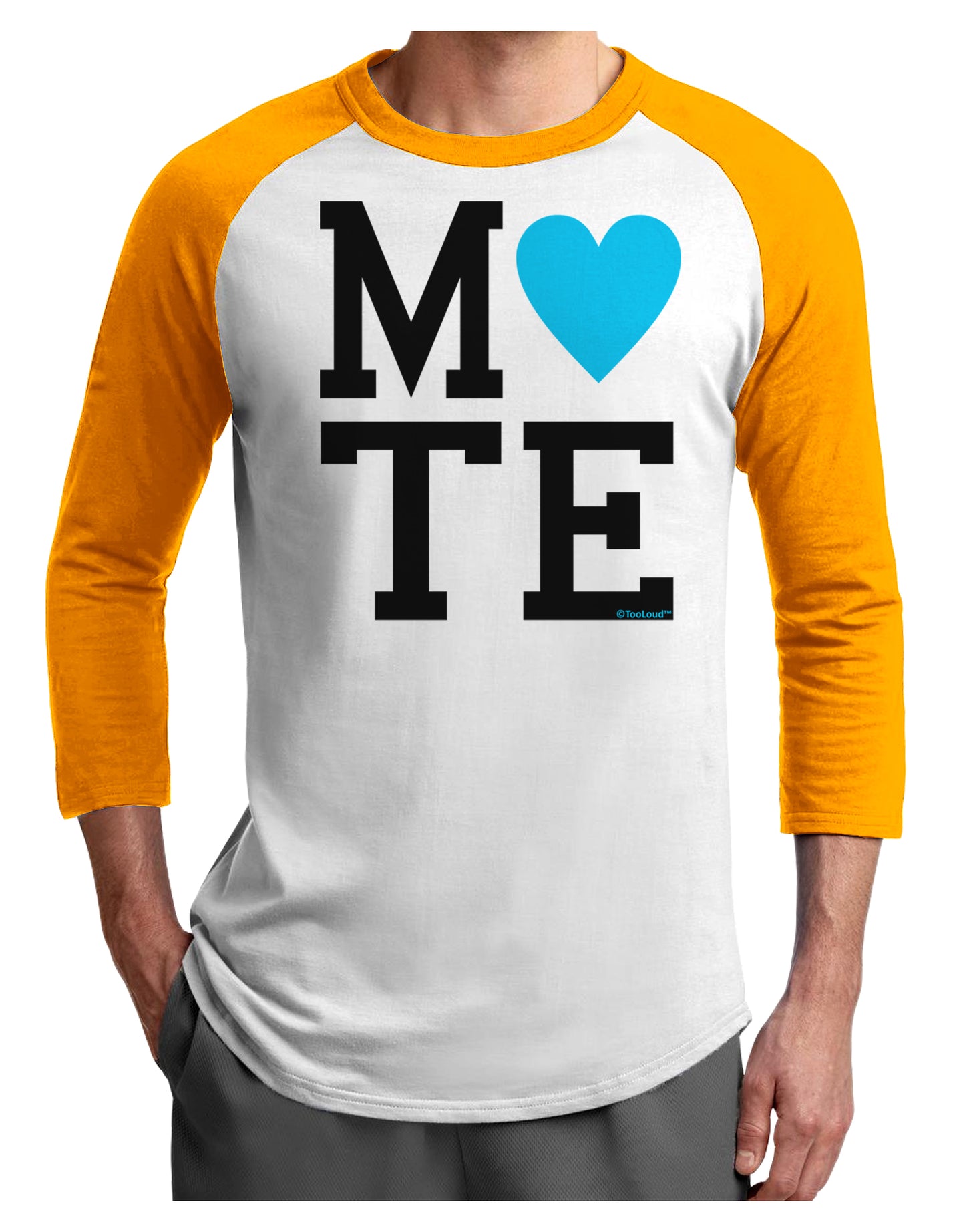 Matching Soulmate Design - Mate - Blue Adult Raglan Shirt by TooLoud-TooLoud-White-Gold-X-Small-Davson Sales