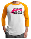 Witch - Bad Thing Hat Adult Raglan Shirt-Raglan Shirt-TooLoud-White-Gold-X-Small-Davson Sales