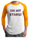 Oh My Stars Patriotic Design Adult Raglan Shirt by TooLoud-TooLoud-White-Gold-X-Small-Davson Sales