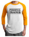Personal Trainer Military Text Adult Raglan Shirt-Mens-Tshirts-TooLoud-White-Gold-X-Small-Davson Sales