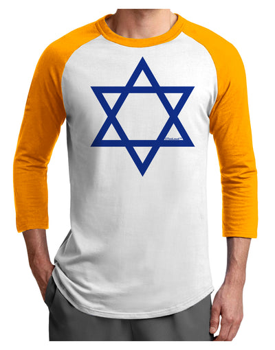 Jewish Star of David Adult Raglan Shirt by TooLoud-TooLoud-White-Gold-X-Small-Davson Sales