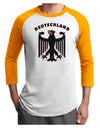 Bundeswehr Logo Deutschland Adult Raglan Shirt-Raglan Shirt-TooLoud-White-Gold-X-Small-Davson Sales
