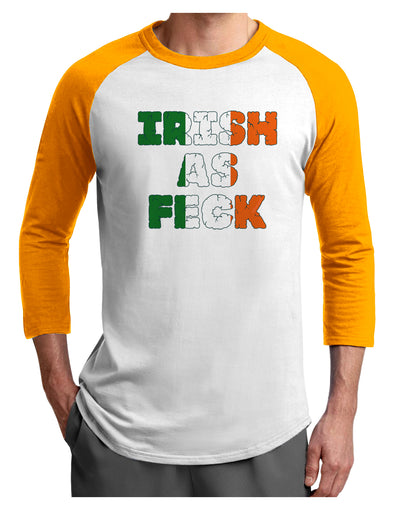 Irish As Feck Funny Adult Raglan Shirt by TooLoud-TooLoud-White-Gold-X-Small-Davson Sales