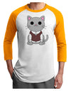 Cute Sweater Vest Cat Design Adult Raglan Shirt by TooLoud-TooLoud-White-Gold-X-Small-Davson Sales