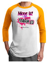 Move It Or Get Trampled Adult Raglan Shirt-Raglan Shirt-TooLoud-White-Gold-X-Small-Davson Sales