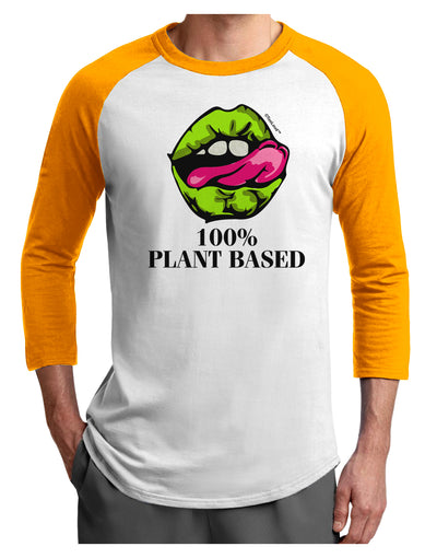 Plant Based Adult Raglan Shirt-Mens T-Shirt-TooLoud-White-Gold-X-Small-Davson Sales
