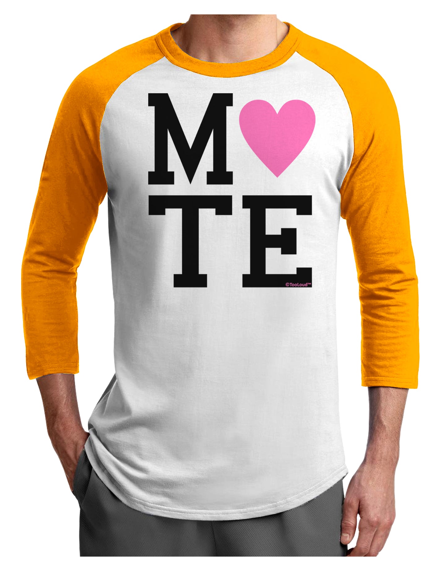 Matching Soulmate Design - Mate - Pink Adult Raglan Shirt by TooLoud-TooLoud-White-Gold-X-Small-Davson Sales