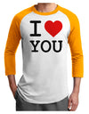 I Heart You Adult Raglan Shirt-Raglan Shirt-TooLoud-White-Gold-X-Small-Davson Sales