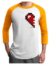 Couples Pixel Heart Design - Left Adult Raglan Shirt by TooLoud-TooLoud-White-Gold-X-Small-Davson Sales