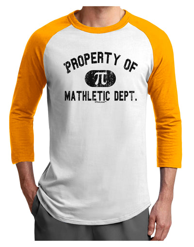 Mathletic Department Distressed Adult Raglan Shirt by TooLoud-TooLoud-White-Gold-X-Small-Davson Sales