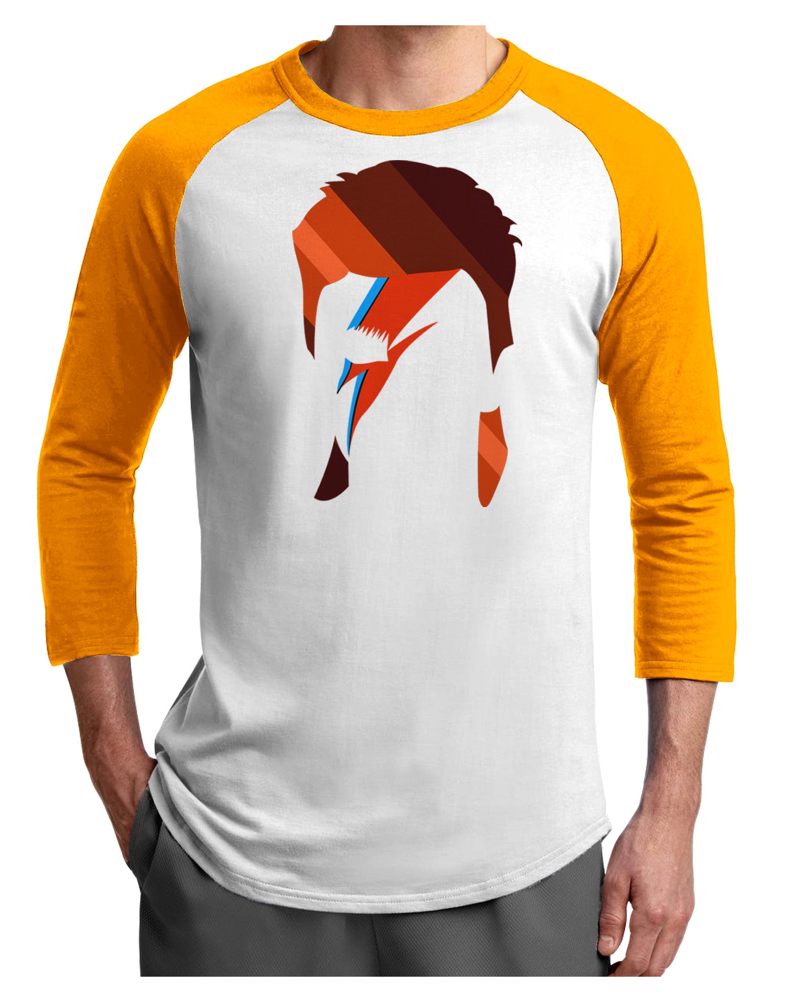 Star Man Adult Raglan Shirt by-Raglan Shirt-TooLoud-White-Gold-X-Small-Davson Sales