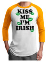 Kiss Me I'm Irish - Green Kisses Adult Raglan Shirt by TooLoud-Raglan Shirt-TooLoud-White-Gold-X-Small-Davson Sales