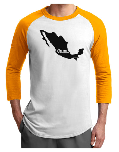 Mexico - Casa - Cinco De Mayo Adult Raglan Shirt-TooLoud-White-Gold-X-Small-Davson Sales