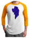 Single Right Dark Angel Wing Design - Couples Adult Raglan Shirt-Raglan Shirt-TooLoud-White-Gold-X-Small-Davson Sales