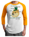 St Patricks Day Leprechaun Doge Adult Raglan Shirt-Raglan Shirt-TooLoud-White-Gold-X-Small-Davson Sales