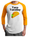 Taco Tuesday Design Adult Raglan Shirt by TooLoud-TooLoud-White-Gold-X-Small-Davson Sales