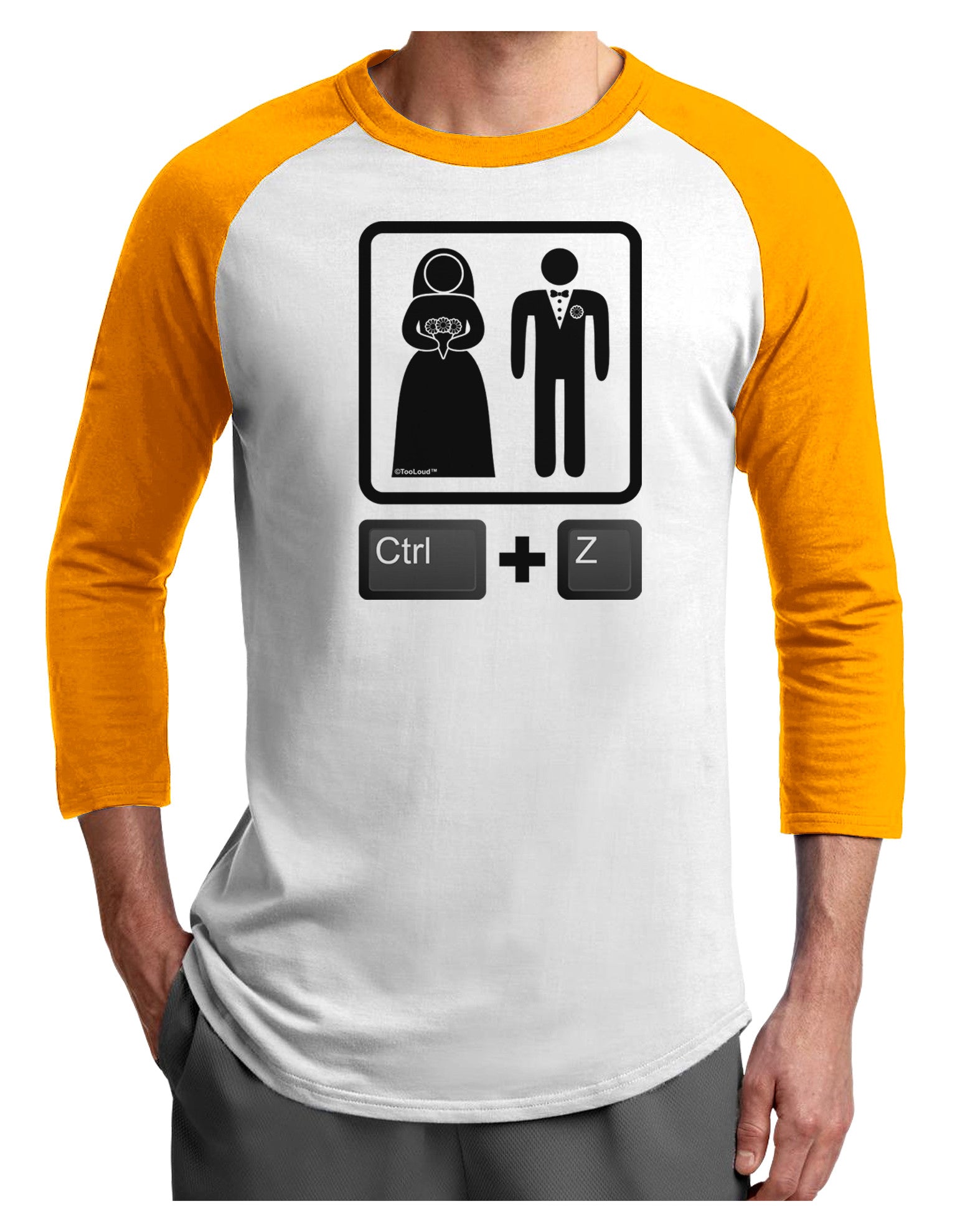 Ctrl Z - Marriage Adult Raglan Shirt-Raglan Shirt-TooLoud-White-Gold-X-Small-Davson Sales