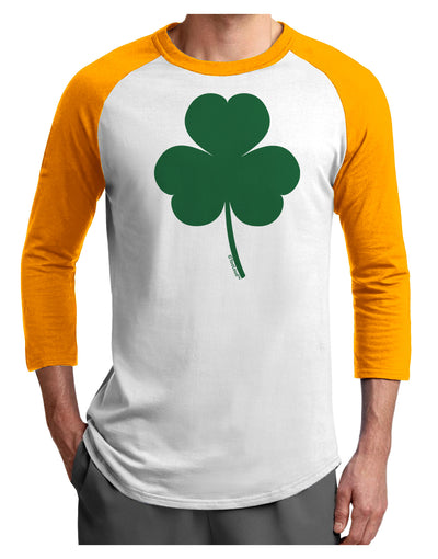 Traditional Irish Shamrock Adult Raglan Shirt-Raglan Shirt-TooLoud-White-Gold-X-Small-Davson Sales