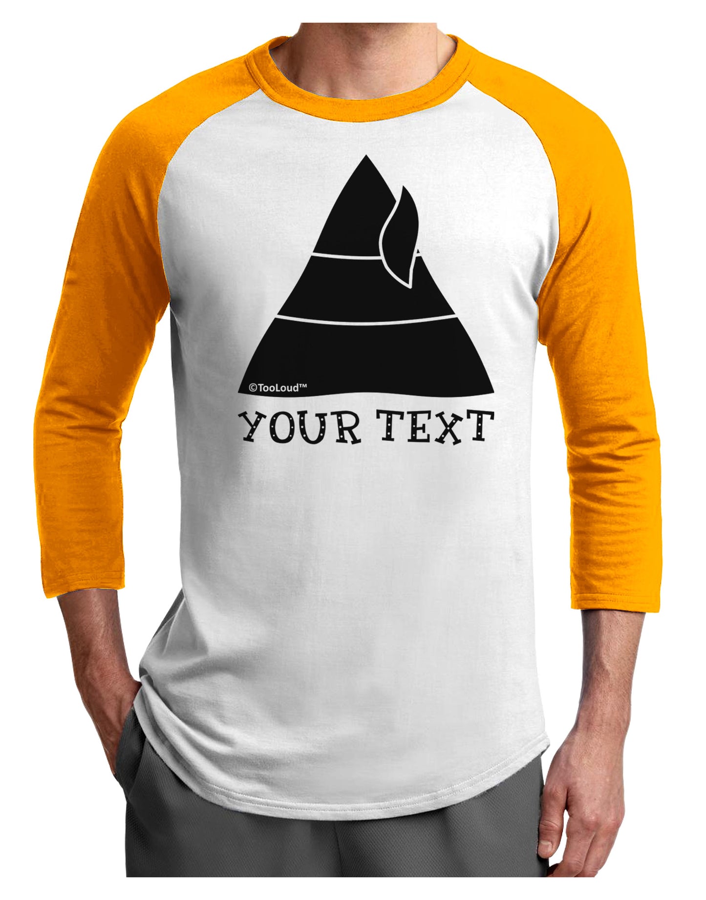 Personalized Matching Elf Family Design - Your Text Adult Raglan Shirt-TooLoud-White-Gold-X-Small-Davson Sales