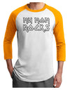 My Mom Rocks - Mother's Day Adult Raglan Shirt-TooLoud-White-Gold-X-Small-Davson Sales