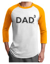 Dad Cubed - Dad of Three Adult Raglan Shirt-Raglan Shirt-TooLoud-White-Gold-X-Small-Davson Sales