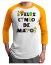 Feliz Cinco de Mayo - Fiesta Icons Adult Raglan Shirt by TooLoud-TooLoud-White-Gold-X-Small-Davson Sales