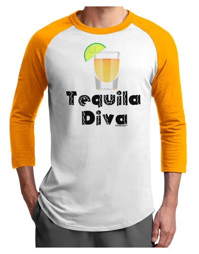 Tequila Diva - Cinco de Mayo Design Adult Raglan Shirt by TooLoud-TooLoud-White-Gold-X-Small-Davson Sales