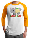 Cute Taco Cat Design Text Adult Raglan Shirt by TooLoud-TooLoud-White-Gold-X-Small-Davson Sales