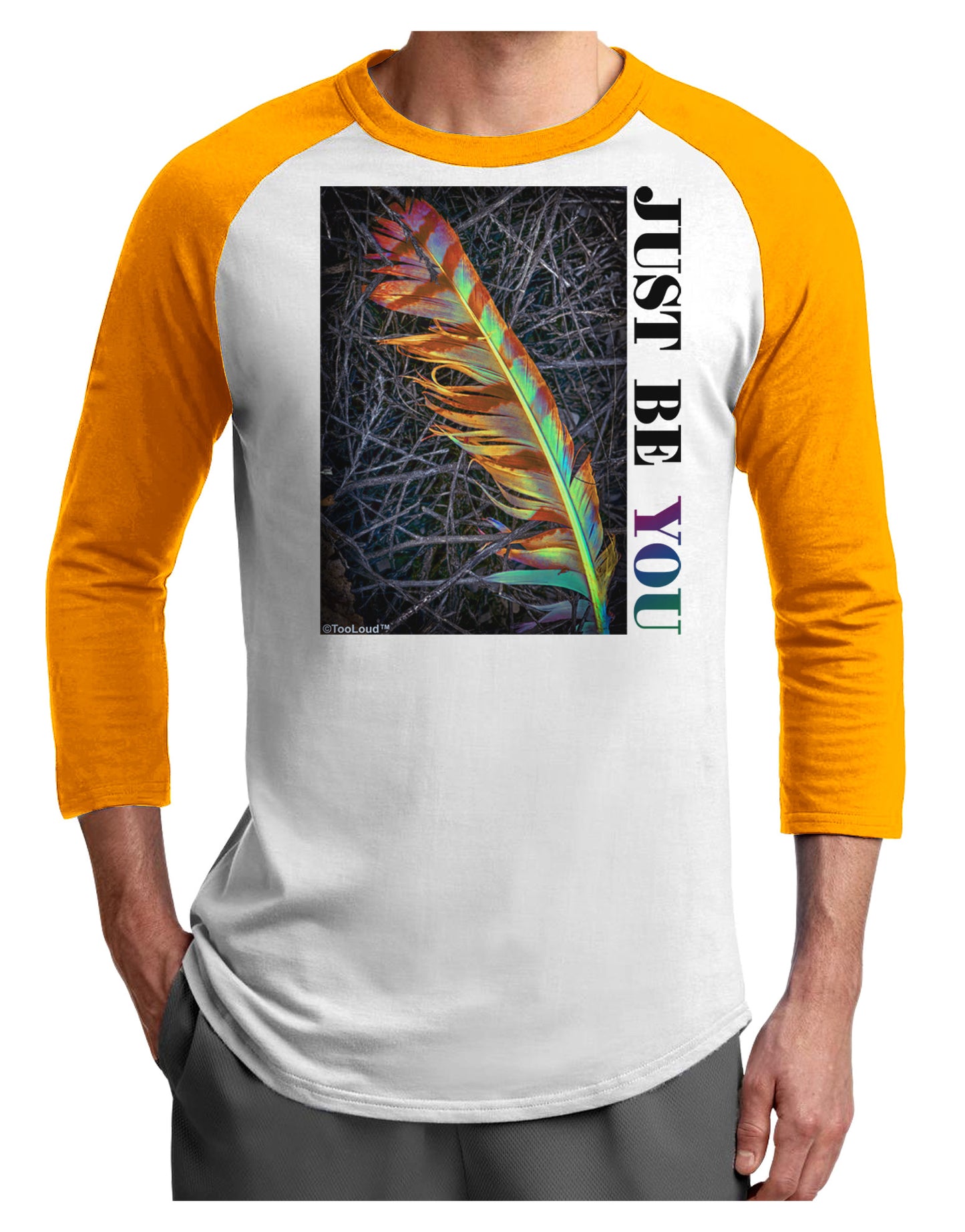 Just Be You - Unique Adult Raglan Shirt-Raglan Shirt-TooLoud-White-Gold-X-Small-Davson Sales