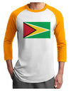 TooLoud Guyana Flag Adult Raglan Shirt-Mens-Tshirts-TooLoud-White-Gold-X-Small-Davson Sales