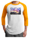 Colorado Rainbow Sunset Text Adult Raglan Shirt-Raglan Shirt-TooLoud-White-Gold-X-Small-Davson Sales