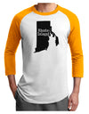 Rhode Island - United States Shape Adult Raglan Shirt by TooLoud-TooLoud-White-Gold-X-Small-Davson Sales