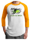 TooLoud Unleash The Monster Adult Raglan Shirt-TooLoud-White-Gold-X-Small-Davson Sales