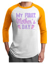 My First Mother's Day - Baby Feet - Pink Adult Raglan Shirt by TooLoud-TooLoud-White-Gold-X-Small-Davson Sales