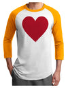 Big Red Heart Valentine's Day Adult Raglan Shirt-Raglan Shirt-TooLoud-White-Gold-X-Small-Davson Sales