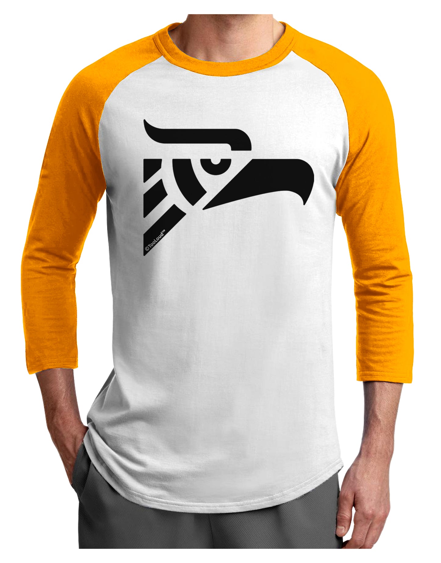 Hecho en Mexico Eagle Symbol Adult Raglan Shirt by TooLoud-TooLoud-White-Gold-X-Small-Davson Sales