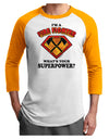 Fire Fighter - Superpower Adult Raglan Shirt-TooLoud-White-Gold-X-Small-Davson Sales
