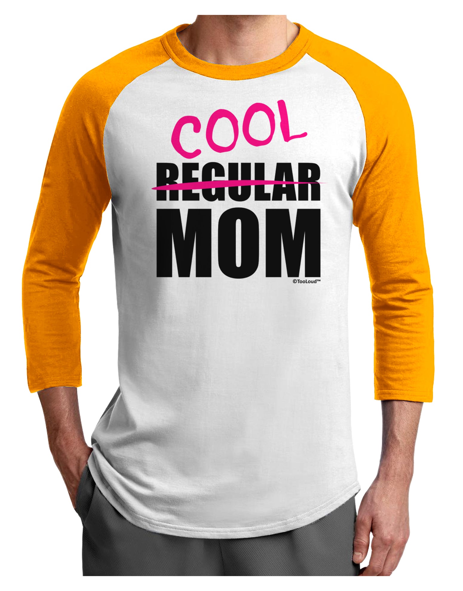 Not A Regular Mom Design Adult Raglan Shirt by TooLoud-TooLoud-White-Gold-X-Small-Davson Sales