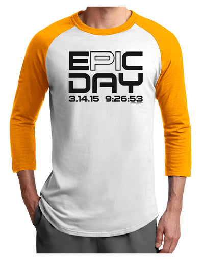 Epic Pi Day Text Design Adult Raglan Shirt by TooLoud-TooLoud-White-Gold-X-Small-Davson Sales