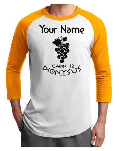 Personalized Cabin 12 Dionysus Adult Raglan Shirt by-Raglan Shirt-TooLoud-White-Gold-X-Small-Davson Sales