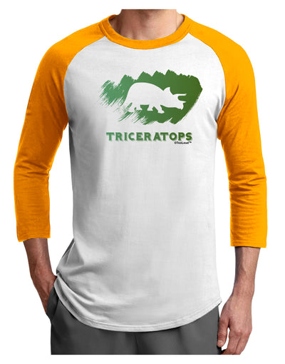 Jurassic Triceratops Design Adult Raglan Shirt by TooLoud-TooLoud-White-Gold-X-Small-Davson Sales